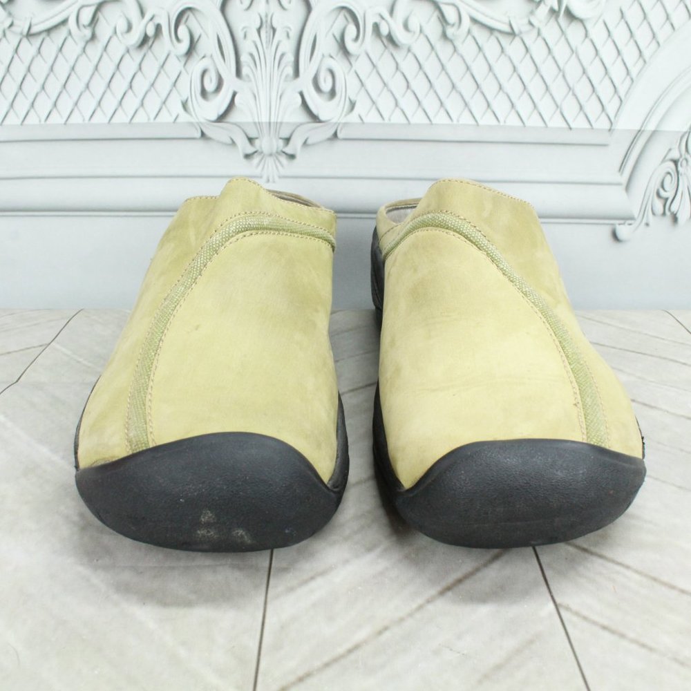 Keen XT Green Leather Slip On Round Toe Casual Mules Clogs Shoes Size 10 - Picture 4 of 9